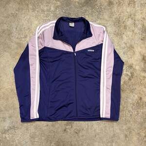 Adidas Y2K Two-Tone Purple Track Jacket, Men’s Size M/L — Retro 3-Stripe
